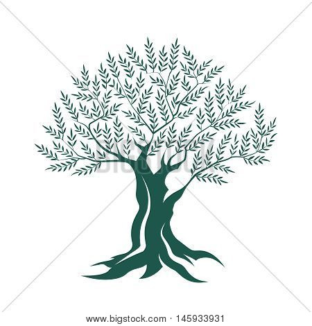 Olive tree silhouette icon isolated on white background.
Web graphics modern vector sign. Premium quality illustration logo design concept pictogram.