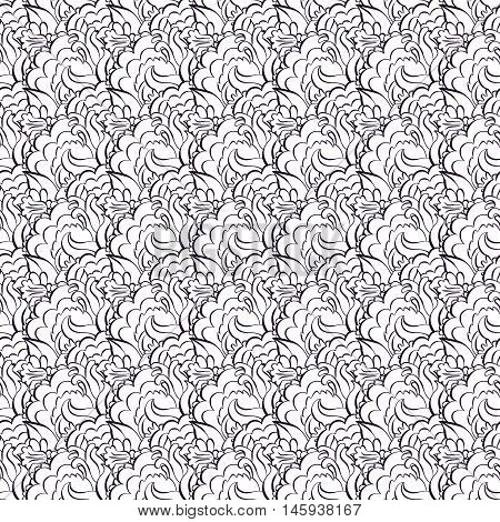 Hand painted watercolor vector flowerseamless pattern background