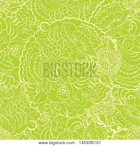 Hand painted watercolor vector flowerseamless pattern background