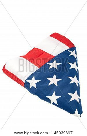 American flag isolated on the white background.