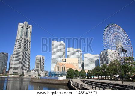Yokohama Minato mirai 21 in Kanagawa Japan