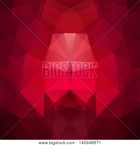 Abstract Geometric Style Red Background. Vector Illustration