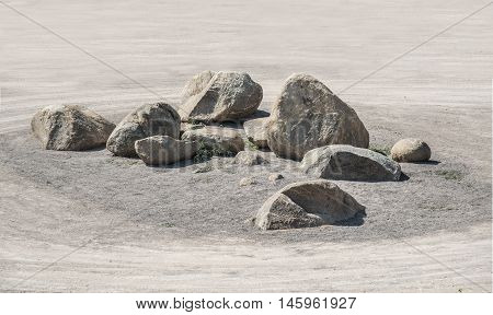 Group Of Heavy Stone For Zen Garden Underconstruction
