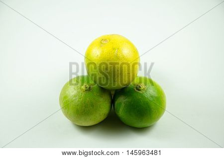 The Fresh Lime Isolated with White Background