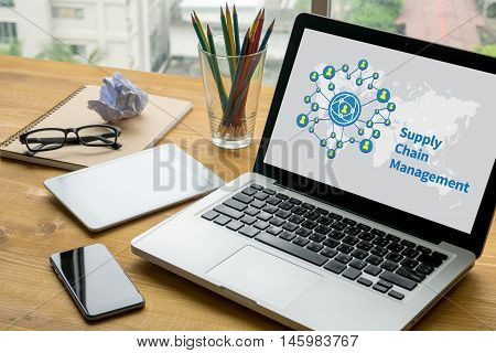 Scm Supply Chain Management Concept