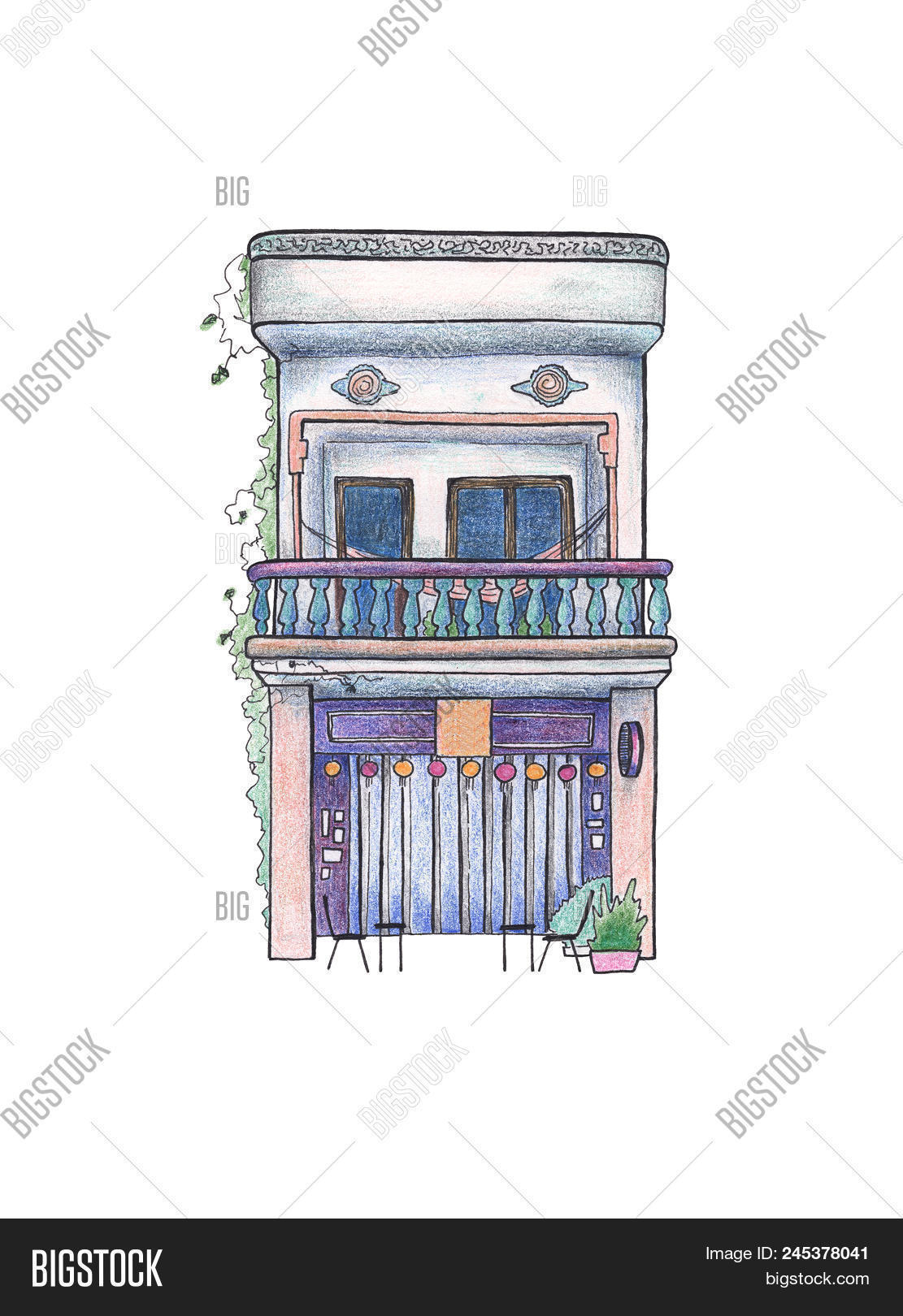 Vintage House Cafe Image Photo Free Trial Bigstock