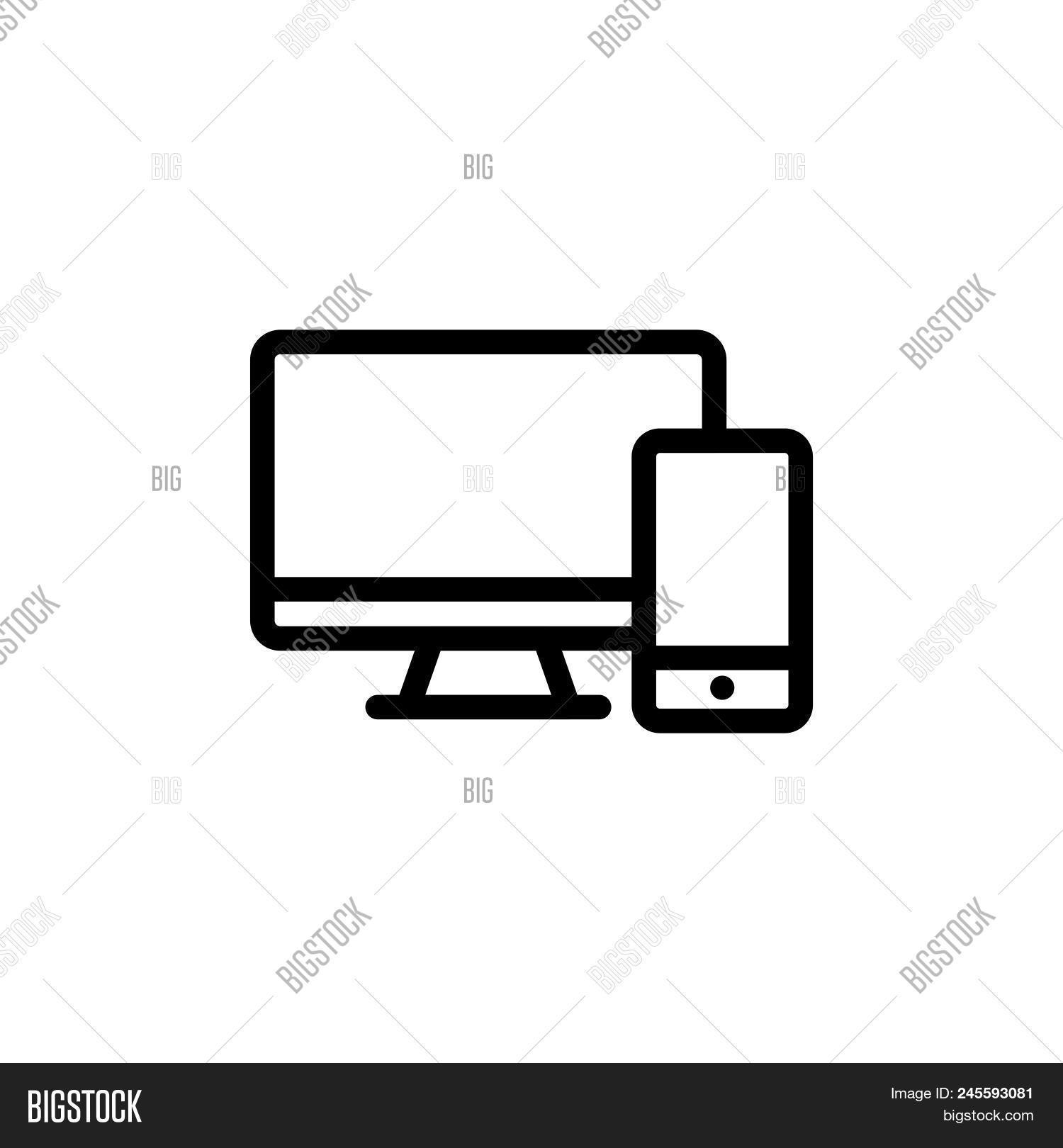 Responsive Web Vector Vector & Photo (Free Trial) | Bigstock