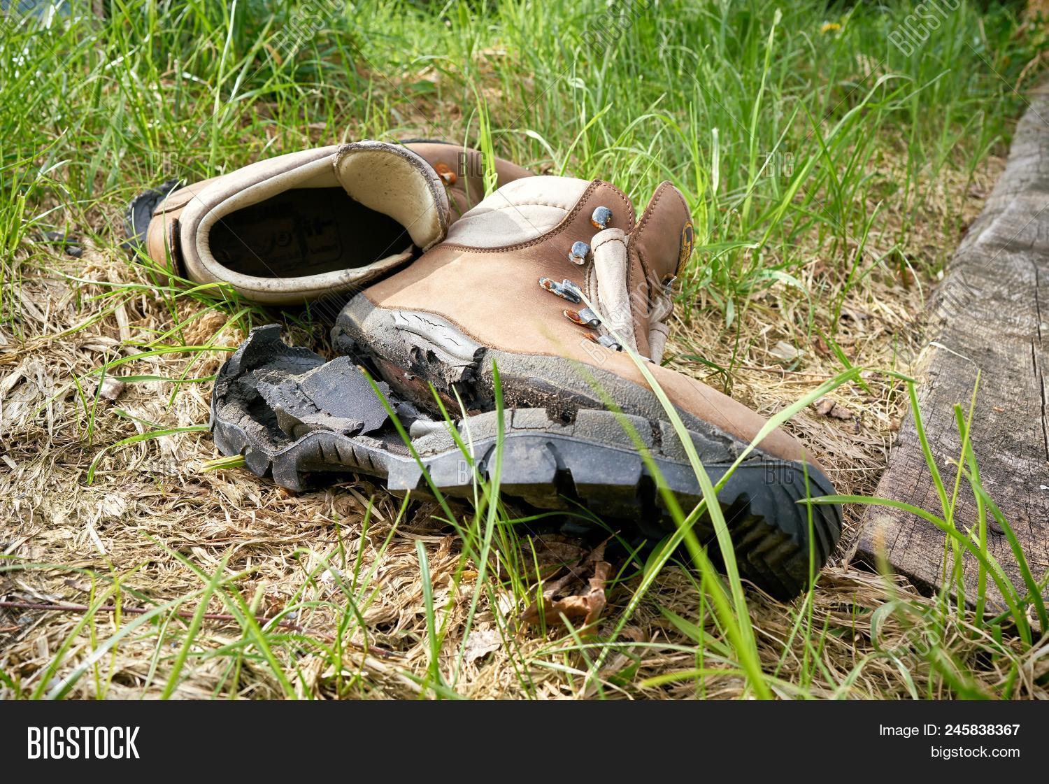Broken Hiking Boots On Image & Photo (Free Trial) Bigstock