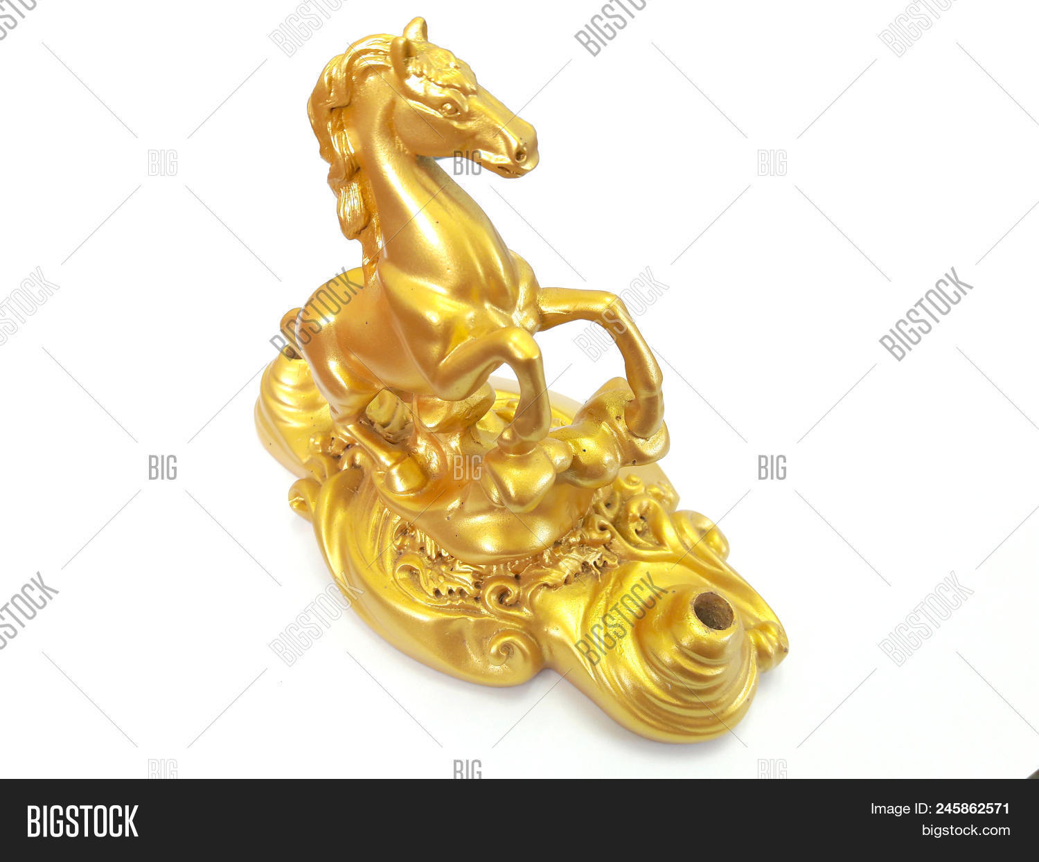 Golden Horse Statue On Image & Photo (Free Trial) Bigstock