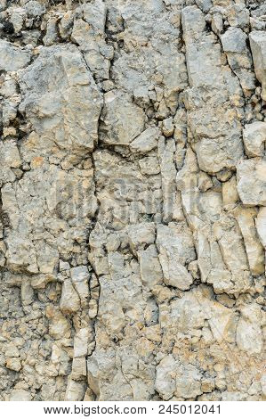 Textured Stone Background Rubble Ballast In Natural Form In The Rock Wall.