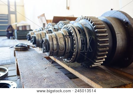 Metalworking Machine With An Open Housing Is Ready For Maintenance