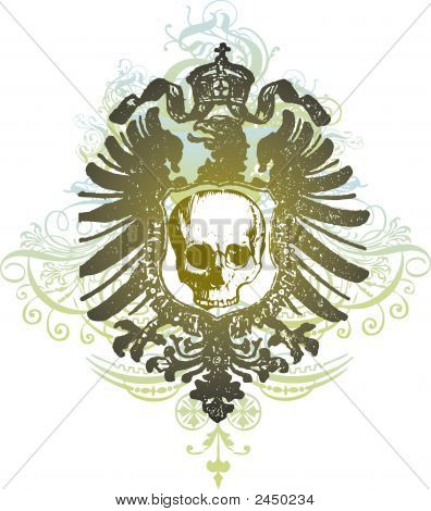 Geschirmtes Schädel Grunge illustration