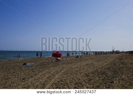 09 June 2018-caorle-italy-caorle Beach, Beautiful Venetian City,italy
