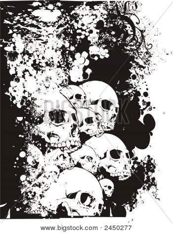 Berg Schädel Illustration