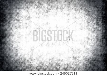 Grey Black And White Grungy Fabric Aged Background Copspace