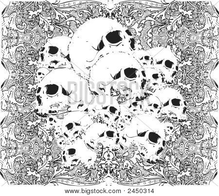 Muster Skull illustration