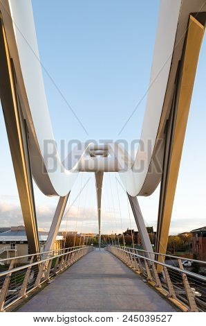 The Infinity Bridge Crossing The River Tees At Stockton-on-tees