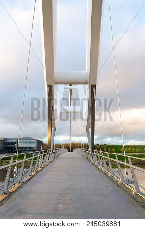 The Infinity Bridge Crossing The River Tees At Stockton-on-tees