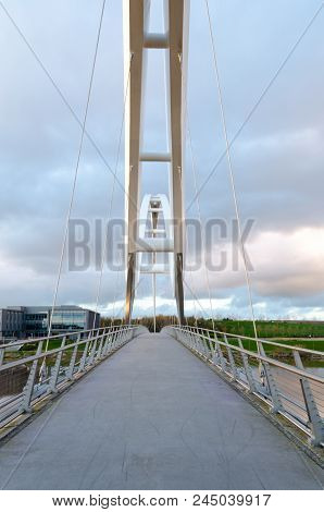 The Infinity Bridge Crossing The River Tees At Stockton-on-tees