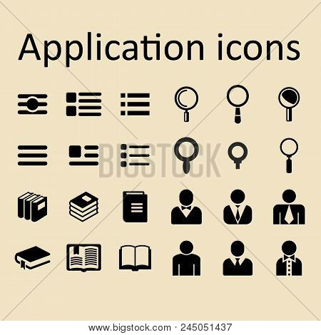 Application Icon Set For Site Content Menu