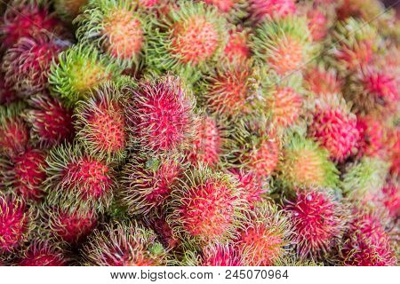 Rambutan, Negrito, Semang, Sweet Thai Fruit Background