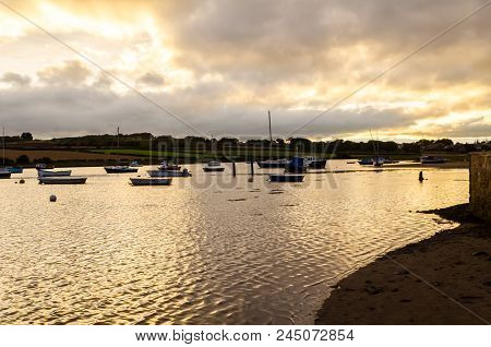 Sunset Across The River Aln At Alnmouth