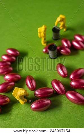 Miniature Hazmat Team Inspects Hazardous Pain Killer Pills