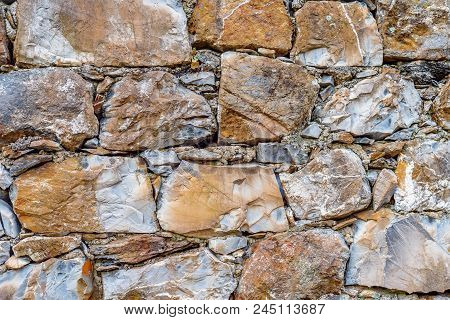 Fragment Of A Wall From A Chipped Stone