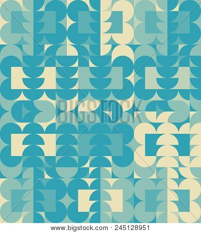 Abstract Blue Geometric Design. Vector Illustration. Pattern Can Be Used As A Template For Brochure,