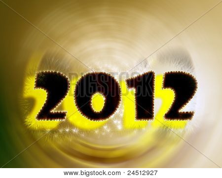 ปีใหม่ 2012 มีกลิทเทอร์และดาว