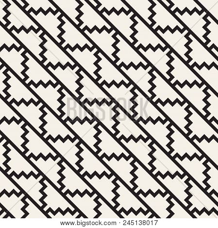 Vector Seamless Pattern. Ethnic Stylish Abstract Texture. Repeating Geometric Tiles..