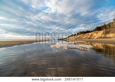 Spring Landscape At The Ob Reservoir.