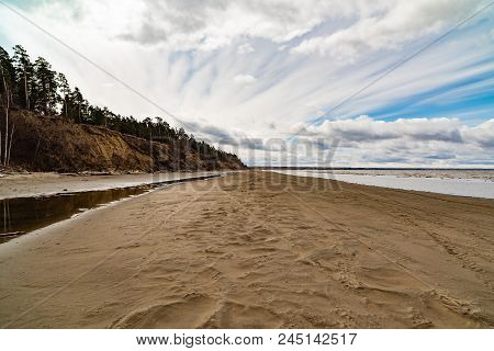 Spring Landscape. The Ob Reservoir. Russia, Siberia, The Novosibirsk Region.