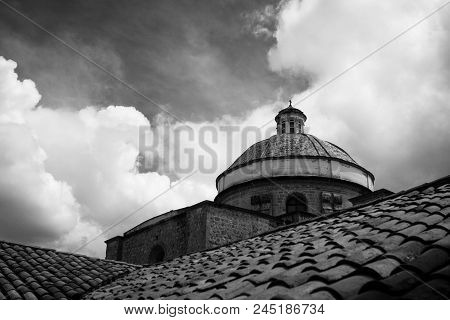 View Of The Dome Of The La Compania Church, Cusco, Peru