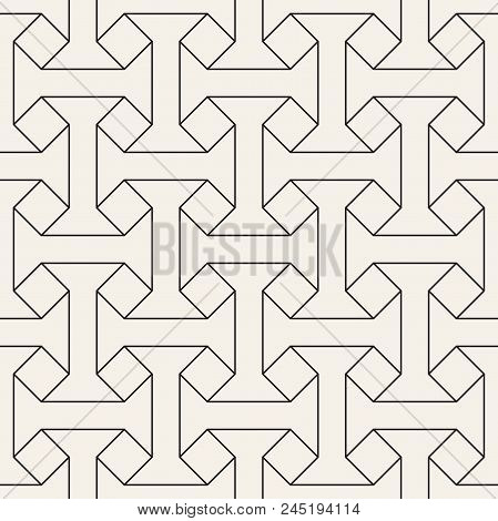 Vector Seamless Pattern. Modern Stylish Abstract Texture. Repeating Geometric Tiles..