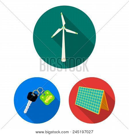 Bio And Ecology Flat Icons In Set Collection For Design. An Ecologically Pure Product Vector Symbol 