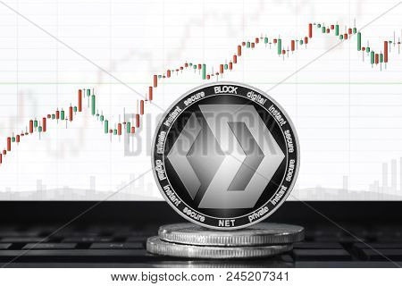 Blocknet (block) Cryptocurrency; Blocknet Coin On The Background Of The Chart