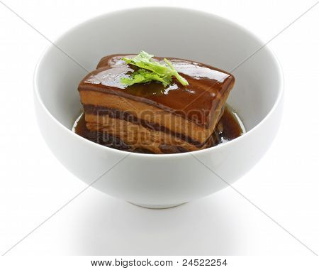 Chinês barriga de porco assada, carne de porco de dongpo