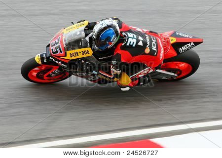 SEPANG, MALAYSIA - 21. oktober: Moto2 rider Raffaele de Rossa tester sin cykel under den frie træning