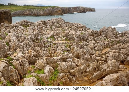 Bufones de Arenillas in the cost of Asturias, north of Spain
