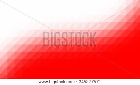 Red White Low Poly Vector Gradient Texture. Colorful Polygonal Illustration, Good As A Cell Phone, M
