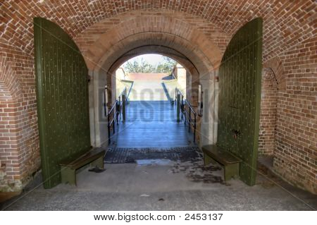 Fort Barrancas nedaleko Mexického zálivu Pensacola, Florida