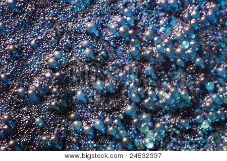Closeup glóbulos azul