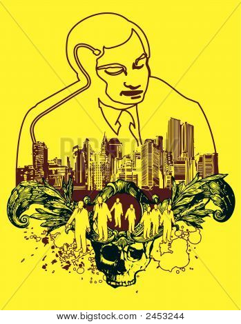 Ilustración de Vector abstracto poder corporativo