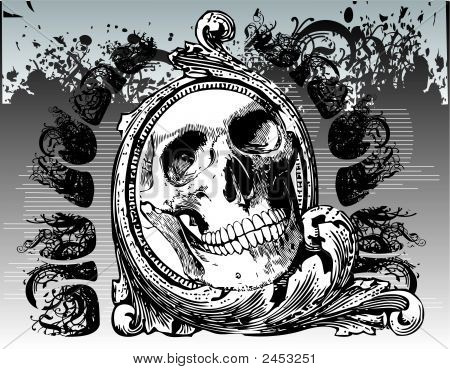 Vektör efsanevi Skull örnek