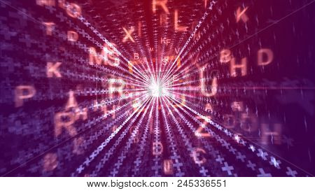 Violet Background With Dazzling Digits