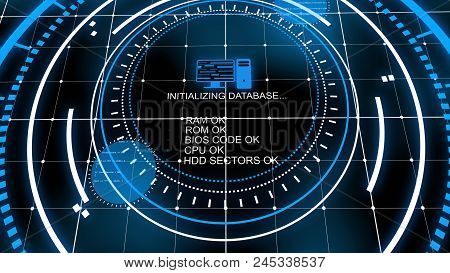Advanced Blue Head-up Display With Grids