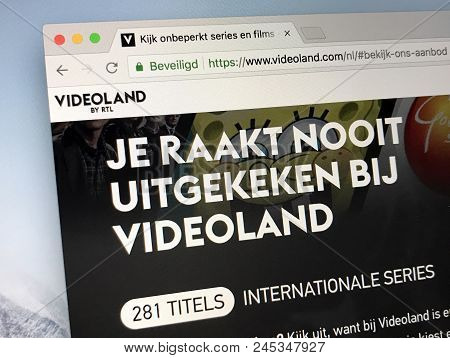 Amsterdam, Netherlands - June 13, 2018: Website Of Videoland, A Dutch Video On Demand Service Owned 