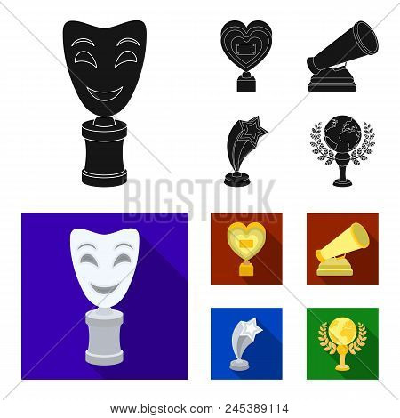 White Mask Mime For The Best Drama, A Prize In The Form Of The Heart And Other Prizes.movie Awards S