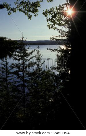 Kanu auf See Hebron, maine